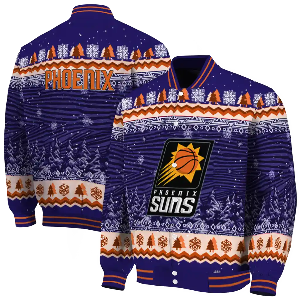 phoenix suns snowy pines purple varsity jacket fashion forward phoenix suns snowy pines purple varsity jacket fashion forward