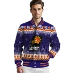phoenix suns snowy pines purple varsity jacket best selling
