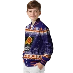 phoenix suns snowy pines purple varsity jacket best selling