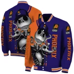 phoenix suns spooky grin purple varsity jacket best selling