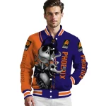 phoenix suns spooky grin purple varsity jacket best selling