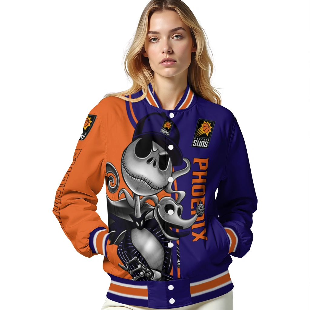 phoenix suns spooky grin purple varsity jacket latest model phoenix suns spooky grin purple varsity jacket latest model