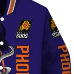 phoenix suns spooky grin purple varsity jacket best selling