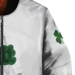 pittsburgh panthers clovers pattern white green bomber jacket best selling