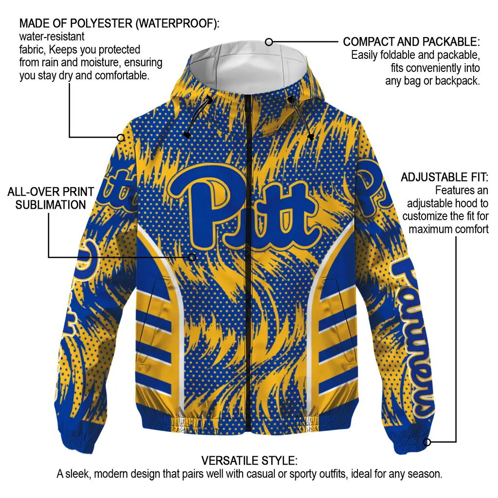 pittsburgh panthers dynamic heat wave royal blue windbreaker jacket new arrival pittsburgh panthers dynamic heat wave royal blue windbreaker jacket new arrival