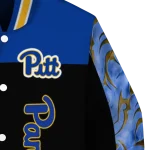 pittsburgh panthers fire skull royal blue black varsity jacket best selling