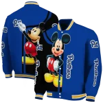pittsburgh panthers mickey mouse royal blue varsity jacket best selling