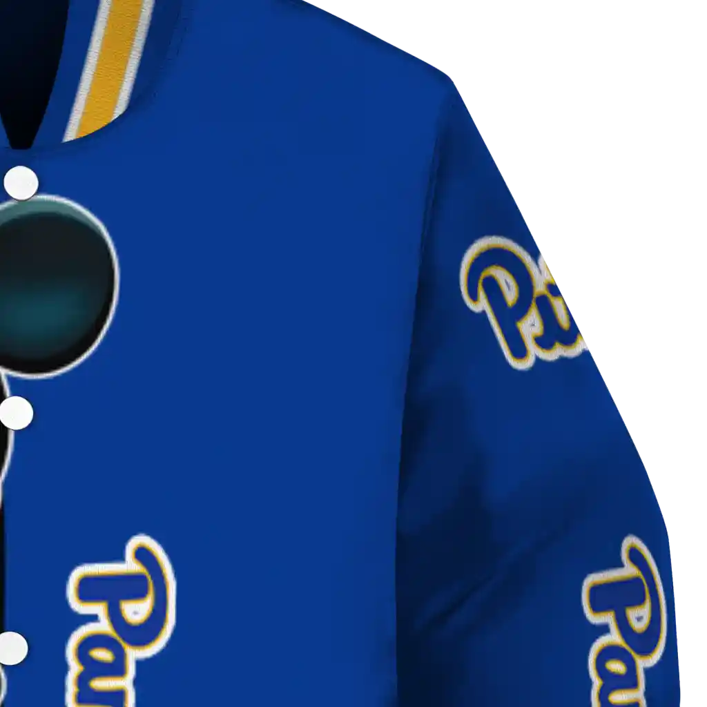 pittsburgh panthers mickey mouse royal blue varsity jacket premium grade pittsburgh panthers mickey mouse royal blue varsity jacket premium grade
