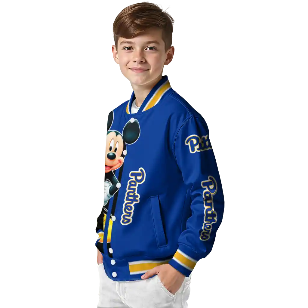 pittsburgh panthers mickey mouse royal blue varsity jacket trendy pittsburgh panthers mickey mouse royal blue varsity jacket trendy