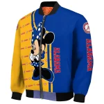 pittsburgh panthers minnie mouse royal blue bomber jacket best selling