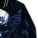 pittsburgh panthers skull bite royal blue black varsity jacket best selling