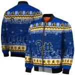 pittsburgh panthers snowy pines royal blue bomber jacket best selling