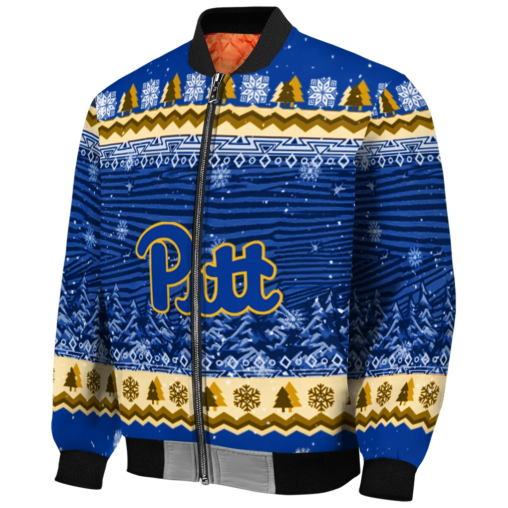 pittsburgh panthers snowy pines royal blue bomber jacket fashion forward pittsburgh panthers snowy pines royal blue bomber jacket fashion forward