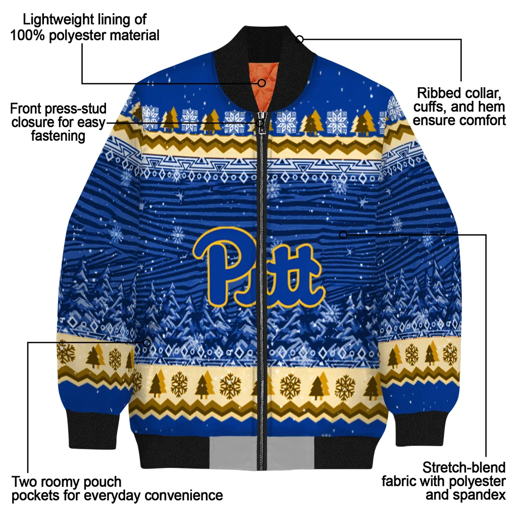 pittsburgh panthers snowy pines royal blue bomber jacket new arrival pittsburgh panthers snowy pines royal blue bomber jacket new arrival