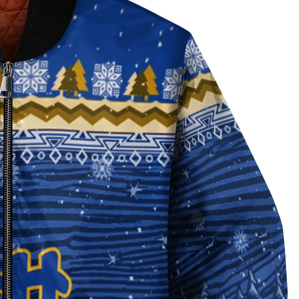 pittsburgh panthers snowy pines royal blue bomber jacket premium grade pittsburgh panthers snowy pines royal blue bomber jacket premium grade