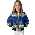 pittsburgh panthers snowy pines royal blue bomber jacket best selling