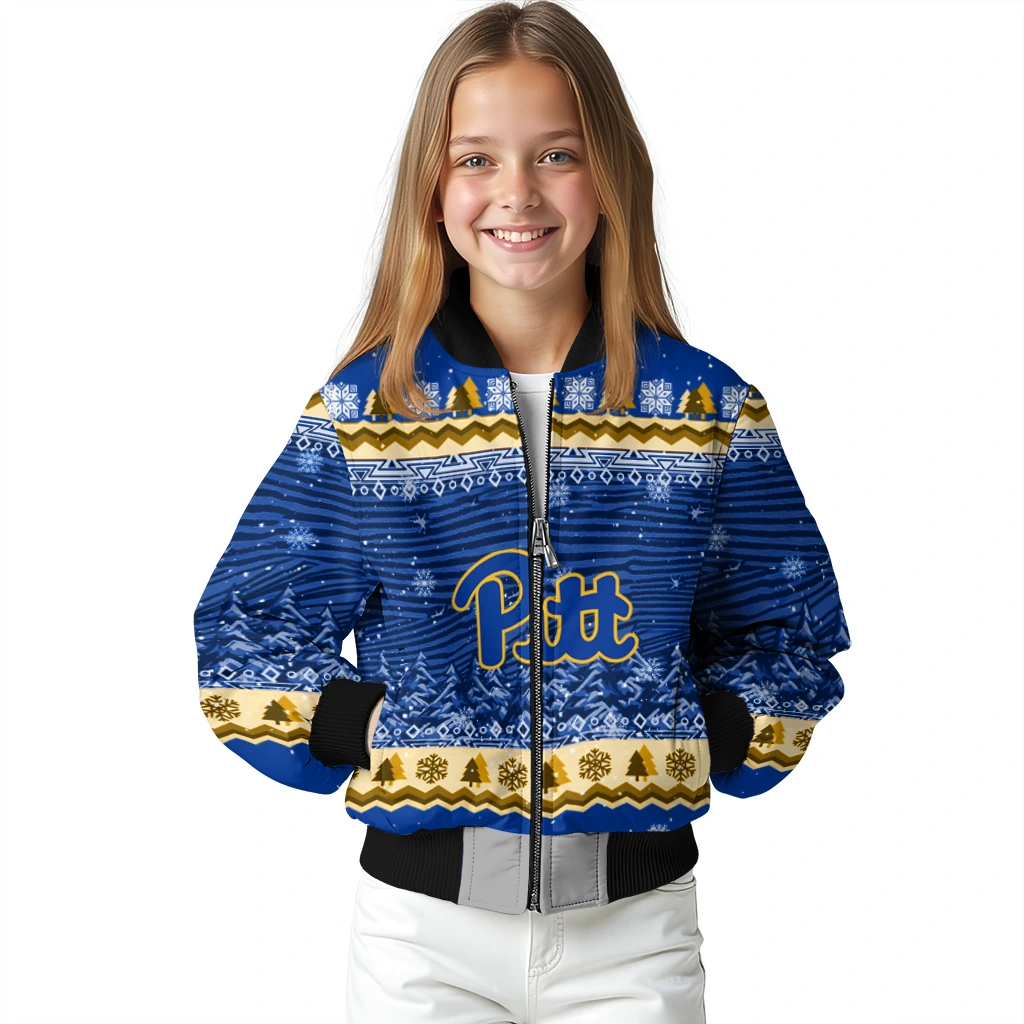 pittsburgh panthers snowy pines royal blue bomber jacket top rated pittsburgh panthers snowy pines royal blue bomber jacket top rated