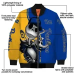 pittsburgh panthers spooky grin royal blue bomber jacket best selling