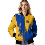 pittsburgh panthers urban mark royal blue bomber jacket best selling