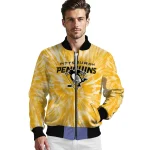 pittsburgh penguins dynamic rings yellow bomber jacket best selling