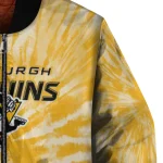 pittsburgh penguins dynamic rings yellow bomber jacket best selling
