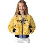 pittsburgh penguins dynamic rings yellow bomber jacket best selling