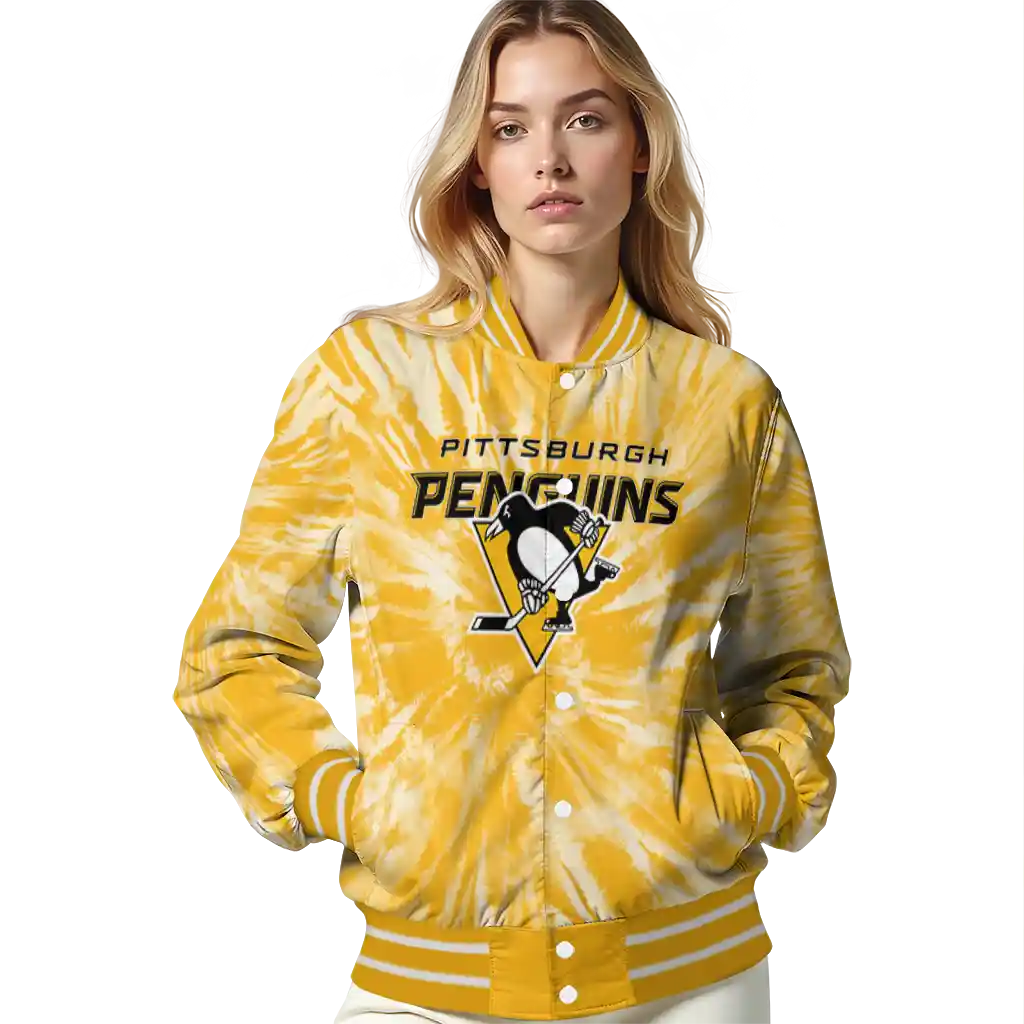 pittsburgh penguins dynamic rings yellow varsity jacket latest model pittsburgh penguins dynamic rings yellow varsity jacket latest model