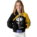 pittsburgh penguins edgy mask yellow black bomber jacket best selling