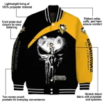 pittsburgh penguins edgy mask yellow black varsity jacket best selling