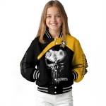 pittsburgh penguins edgy mask yellow black varsity jacket best selling
