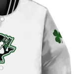 pittsburgh penguins lucky clovers white green varsity jacket best selling