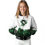 pittsburgh penguins lucky clovers white green varsity jacket best selling