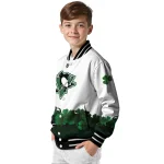 pittsburgh penguins lucky clovers white green varsity jacket best selling