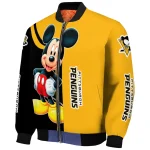 pittsburgh penguins mickey mouse yellow bomber jacket best selling