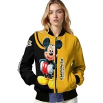 pittsburgh penguins mickey mouse yellow bomber jacket best selling