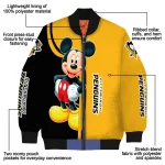 pittsburgh penguins mickey mouse yellow bomber jacket best selling