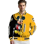 pittsburgh penguins mickey mouse yellow varsity jacket best selling