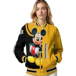 pittsburgh penguins mickey mouse yellow varsity jacket best selling