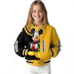 pittsburgh penguins mickey mouse yellow varsity jacket best selling