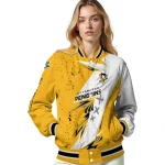pittsburgh penguins ripped bolt yellow white varsity jacket best selling