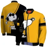 pittsburgh penguins snoopy attitude yellow bomber jacket best selling