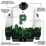 pittsburgh pirates four leaf icon white green varsity jacket best selling