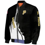 pittsburgh pirates grunge cut design black bomber jacket best selling
