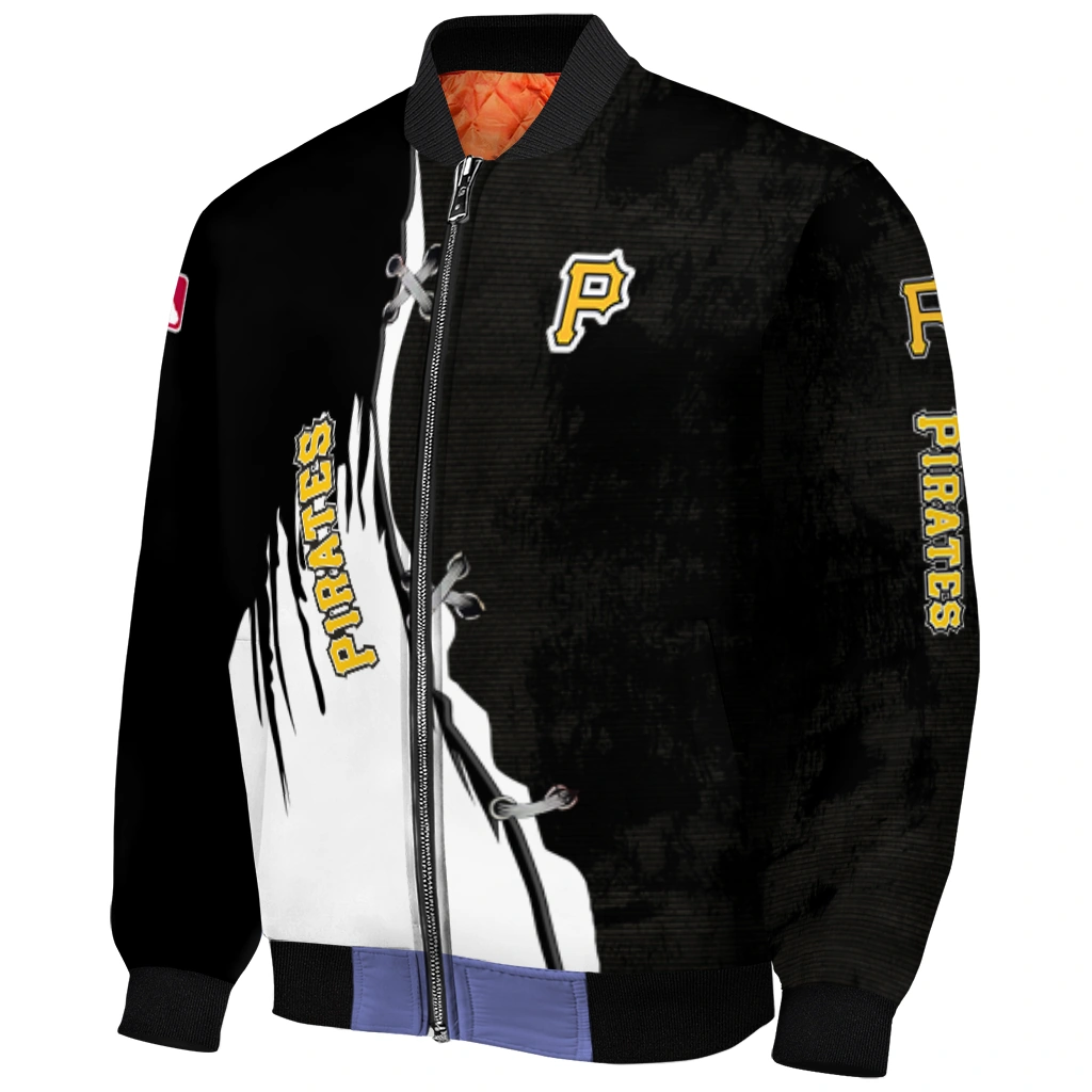 pittsburgh pirates grunge cut design black bomber jacket fashion forward pittsburgh pirates grunge cut design black bomber jacket fashion forward