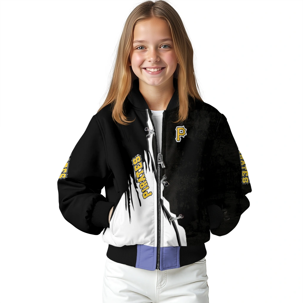 pittsburgh pirates grunge cut design black bomber jacket top rated pittsburgh pirates grunge cut design black bomber jacket top rated