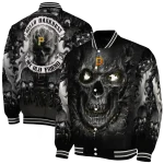 pittsburgh pirates inferno skull black varsity jacket best selling