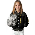 pittsburgh pirates intricate skull black varsity jacket best selling