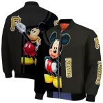 pittsburgh pirates mickey mouse black bomber jacket best selling