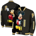 pittsburgh pirates mickey mouse black varsity jacket best selling