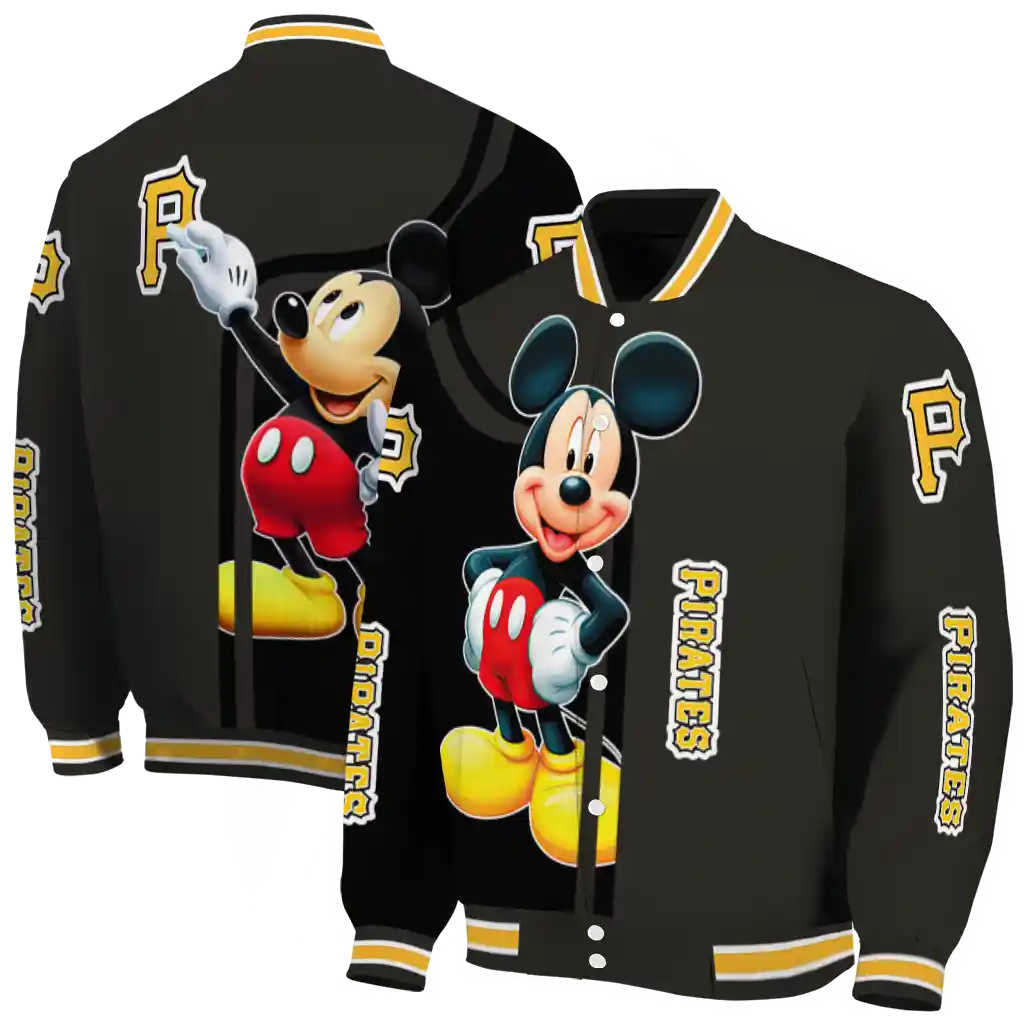 pittsburgh pirates mickey mouse black varsity jacket fashion forward pittsburgh pirates mickey mouse black varsity jacket fashion forward